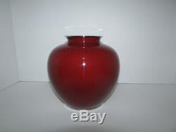 Vintage Japanese Ando Red Globular Cloisonne Vase 629