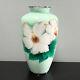 Vintage Japanese Cloisonne Enamel Vase Pale Celadon Blue-green Orchid 9.5