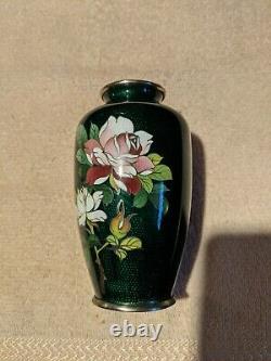 Vintage Japanese Cloisonne rose bud vase