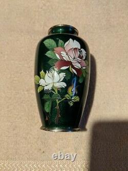 Vintage Japanese Cloisonne rose bud vase