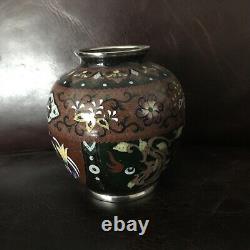 Vintage Japanese Fine Cloisonne Vase 5 Inches Tall Excellent