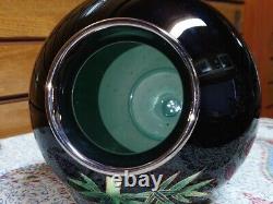 Vintage Japanese Vase Pot Jar Cloisonné Enamel Ginbari Flower Arrangement