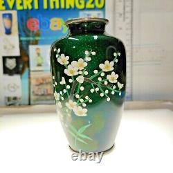 Vintage Modern Japanese Cloisonne Vase Floral Decoration