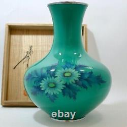 Vintage wired Tamura cloisonne large vase beautiful flower design