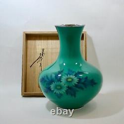 Vintage wired Tamura cloisonne large vase beautiful flower design