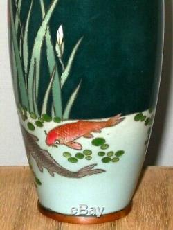 Wonderful Meiji Period Japanese Silver Wired & Wireless Cloisonne Enamel Vase