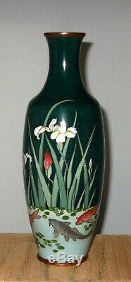 Wonderful Meiji Period Japanese Silver Wired & Wireless Cloisonne Enamel Vase