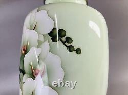 Y6947 FLOWER VASE Cloisonne signed box Japan ikebana floral arrangement interior